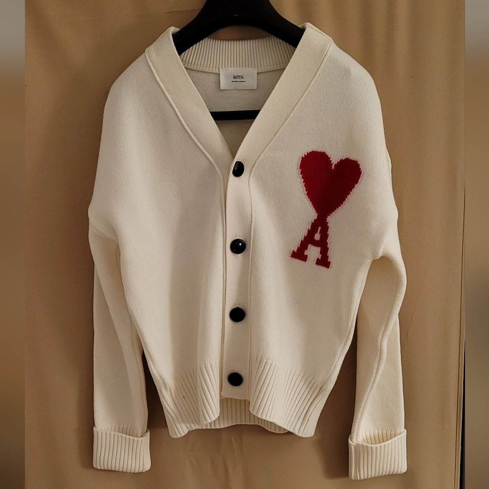 AMI ALEXANDRE MATTIUSSI  Off-White Ami de Cœur Cardigan